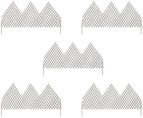 Garden Trellis Fences 5 pcs 170 × 105cm Willow - Wooden Fence - Main image