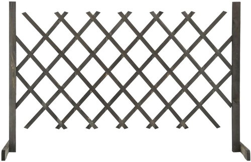 Garden Trellis Fence Grey 120 × 90cm Solid Fir - Wooden Fence - Main image