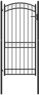Zahradní branka s obloukem ocelová 100 × 200 cm černá - Branka k plotu