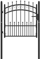 Zahradní branka s hroty ocelová 100 × 100 cm černá - Branka k plotu