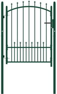 Fence gate with spikes steel 100 × 125 cm green - Fence Gate