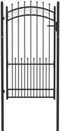 Zahradní branka s hroty ocel 100 × 175 cm černá - Fence Gate