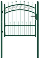 Plotová branka s hroty ocel 100 × 100 cm zelená - Branka k plotu