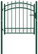 Plotová branka s hroty ocel 100 × 100 cm zelená - Branka k plotu