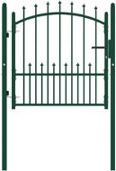 Plotová bránka s hrotmi oceľ 100 × 100 cm zelená - Bránka k plotu