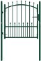 Plotová bránka s hrotmi oceľ 100 × 100 cm zelená - Bránka k plotu