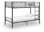 Poschoďová posteľ čierna kov 90 × 200 cm - Posteľ