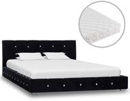 Bed with black velvet mattress 120x200 cm - Bed