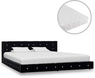 Bed with black velvet mattress 180x200 cm - Bed