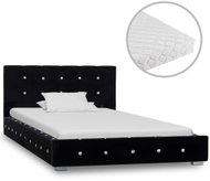Bed with black velvet mattress 90x200 cm - Bed