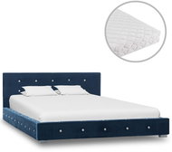 Bed with blue velvet mattress 120x200 cm - Bed
