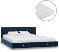 Bed with blue velvet mattress 140x200 cm - Bed