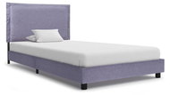 Bed frame light gray textile 90x200 cm - Bed Frame
