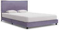 Bed frame light gray textile 120x200 cm - Bed Frame