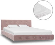 Bed with pink velvet mattress 120x200 cm - Bed