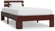 Bed frame dark brown solid pine 90x200 cm - Bed