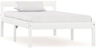 Bed frame white solid pine wood 100x200 cm - Bed Frame