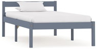 Bed frame gray solid pine wood 90x200 cm - Bed