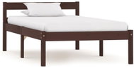 Bed frame dark brown solid pine 90x200 cm - Bed