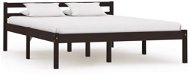 Bed frame dark brown solid pine 140x200 cm - Bed Frame