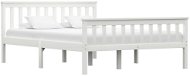 Bed frame white solid pine wood 140x200 cm - Bed Frame