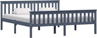 Bed frame gray solid pine wood 180x200 cm - Bed Frame