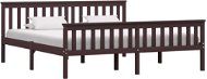 Bed frame dark brown solid pine 180x200 cm - Bed Frame