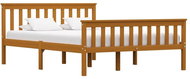 Bed frame honey brown solid pine 140x200 cm - Bed