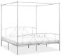 Bed frame with canopy white metal 180x200 cm - Bed Frame