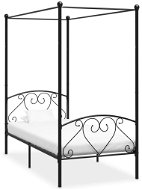 Bed frame with canopy black metal 120x200 cm - Bed Frame