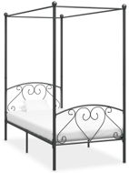 Bed frame with canopy gray metal 120x200 cm - Bed Frame