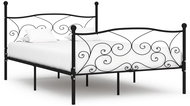 Bed frame with slatted frame black metal 140x200 cm - Bed