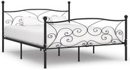 Bed frame with slatted frame black metal 180x200 cm - Bed
