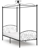 Bed frame with canopy black metal 90x200 cm - Bed Frame