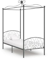 Bed frame with canopy gray metal 90x200 cm - Bed Frame