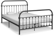 Bed frame gray metal 140x200 cm - Bed Frame