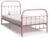 Bed frame pink metal 90x200 cm - Bed Frame