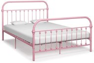 Rám postele ružový kov 120 × 200 cm - Rám postele