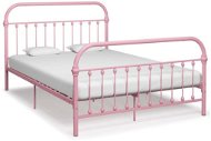Bed frame pink metal 140x200 cm - Bed Frame