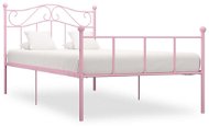 Rám postele ružový kov 100 × 200 cm - Rám postele