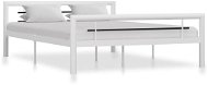 Bed frame white and black metal 160x200 cm - Bed Frame