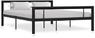Bed frame black and white metal 140x200 cm - Bed Frame
