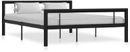 Bed frame black and white metal 160x200 cm - Bed Frame