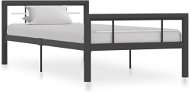 Bed frame gray-white metal 90x200 cm - Bed Frame