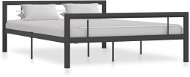 Bed frame gray-white metal 140x200 cm - Bed Frame