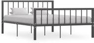 Bed frame gray metal 140x200 cm - Bed Frame