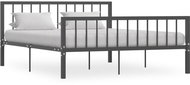 Bed frame gray metal 160x200 cm - Bed Frame