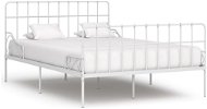 Bed frame with slatted frame white metal 140x200 cm - Bed Frame