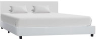 Bed frame white faux leather 140x200 cm - Bed Frame
