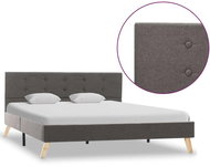 Bed frame taupe textile 140x200 cm - Bed Frame